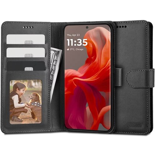 Puzdro Tech-Protect Wallet Book Motorola Moto G85 5G - čierne